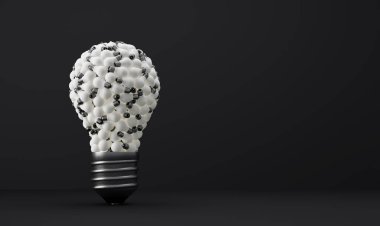 arka planda eski klasik ampul - 3B İllüstrasyon