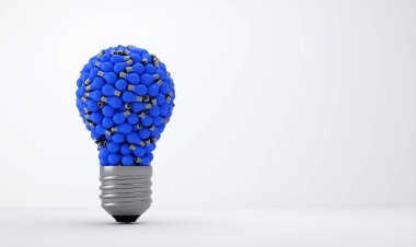 arka planda eski klasik ampul - 3B İllüstrasyon