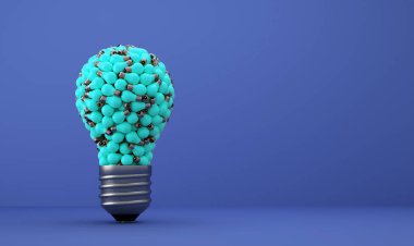 arka planda eski klasik ampul - 3B İllüstrasyon