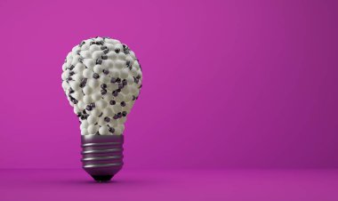 arka planda eski klasik ampul - 3B İllüstrasyon