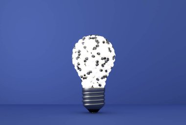 arka planda eski klasik ampul - 3B İllüstrasyon