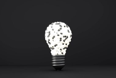 arka planda eski klasik ampul - 3B İllüstrasyon