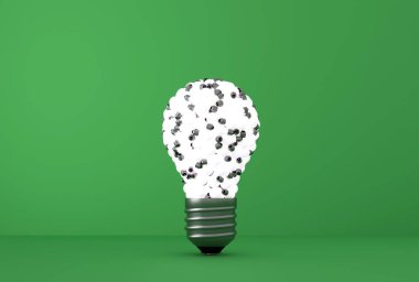 arka planda eski klasik ampul - 3B İllüstrasyon