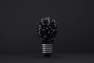 arka planda eski klasik ampul - 3B İllüstrasyon