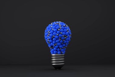 arka planda eski klasik ampul - 3B İllüstrasyon