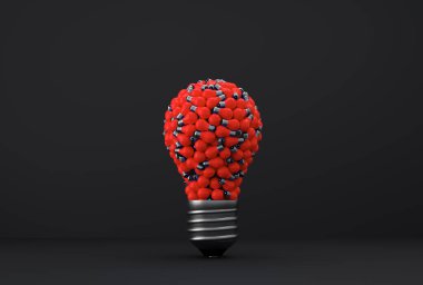 arka planda eski klasik ampul - 3B İllüstrasyon