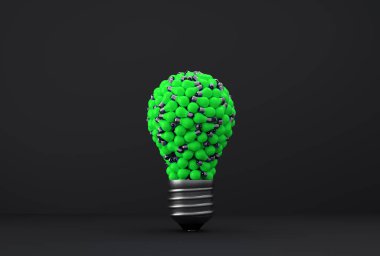 arka planda eski klasik ampul - 3B İllüstrasyon