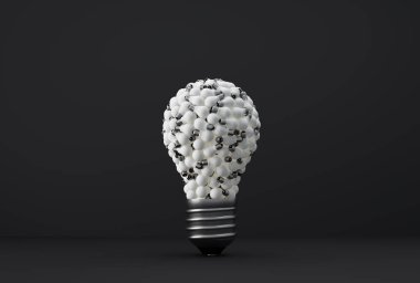 arka planda eski klasik ampul - 3B İllüstrasyon