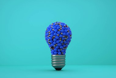 arka planda eski klasik ampul - 3B İllüstrasyon