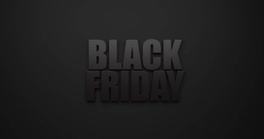 Siyah Cuma metni olarak satılan sembol - 3D İllüstrasyon