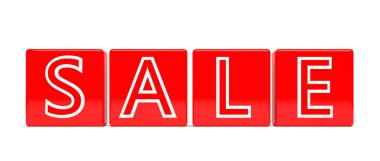 arkaplanının önündeki yüzde satış sembolü - 3B İllüstrasyon