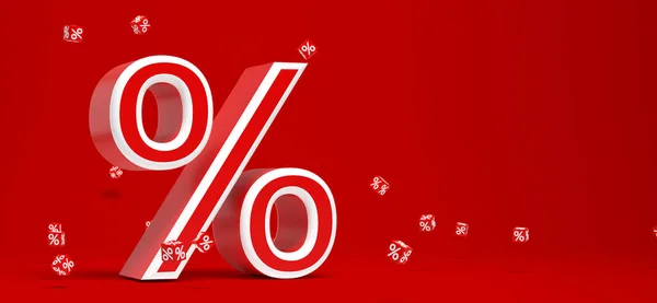 Sale Percent Symbol Front Background Illustration — Stock Photo, Image