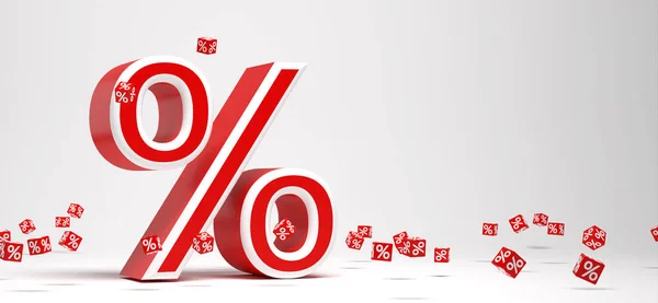 Símbolo Percentual Venda Frente Fundo Ilustração — Fotografia de Stock