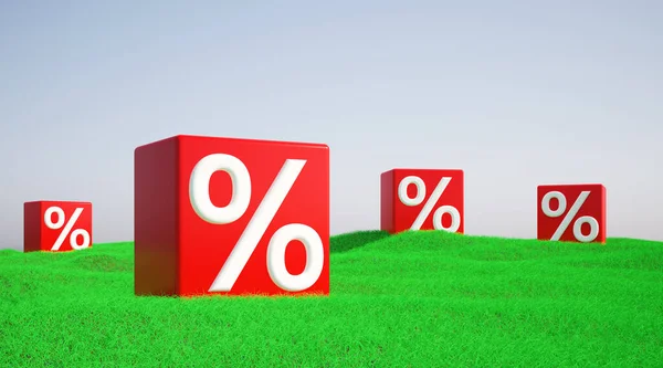 Prozentsatz Symbol Vor Hintergrund Illustration — Stockfoto