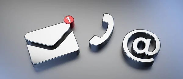 Símbolo Ícone Contato Como Parte Comunicação Ilustração — Fotografia de Stock