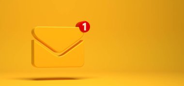 İletişimin bir parçası olarak iletişim simgesi - 3B İllüstrasyon