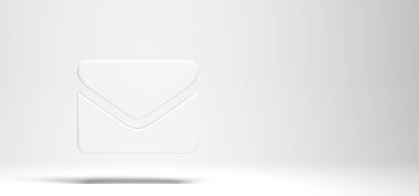 İletişimin bir parçası olarak iletişim simgesi - 3B İllüstrasyon