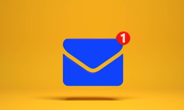 İletişimin bir parçası olarak iletişim simgesi - 3B İllüstrasyon