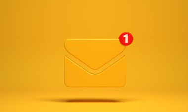 İletişimin bir parçası olarak iletişim simgesi - 3B İllüstrasyon