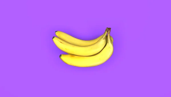 Yellow Bunch Bananas Front Background Illustration — Stok fotoğraf