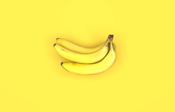 Жовта Купа Бананів Перед Фоном Ілюстрація — стокове фото