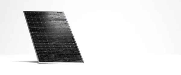 Panel Energii Słonecznej Przed Tłem Illustratio — Zdjęcie stockowe