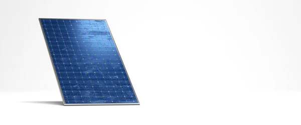 Solenergi Panel Framför Bakgrunden Illustratio — Stockfoto