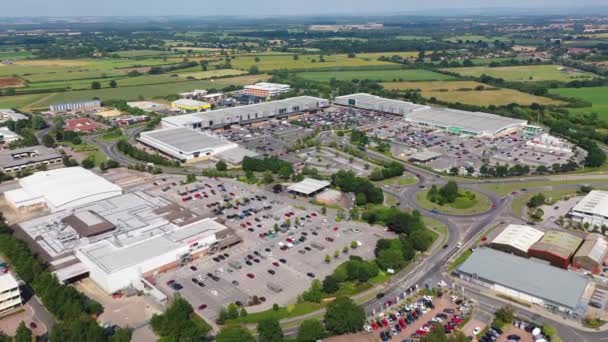 York 21St July 2021 Aerial Drone Footage Vangarde Shopping Park — Stock Video