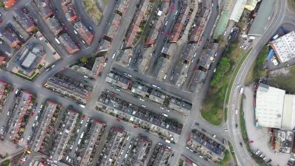 Shora Dolů Letecké Záběry Vesnice Armley Městě Leeds West Yorkshire — Stock video