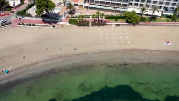Rekaman Drone Udara Dari Pulau Indah Ibiza Spanyol Pulau Balearic — Stok Video