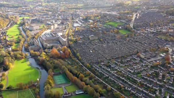 Aerial Footage Taken Small Town Shipley City Bradford West Yorkshire — Stockvideo