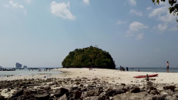 Beautiful Beach Scene Taken One Islands Krabi Thailand Island Know — Stock Video
