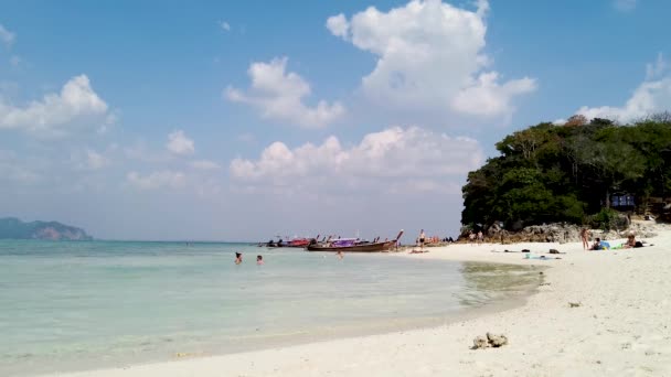 Beautiful Beach Scene Taken One Islands Krabi Thailand Island Know — стоковое видео