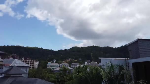 Time Lapse Footage Clouds Traveling Skies Town Krabi Thailand Showing — Stock videók