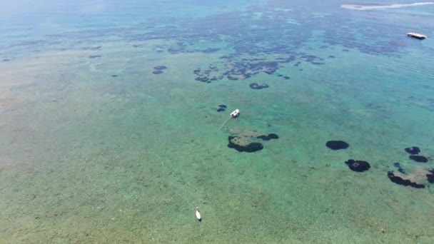 Beautiful Aerial Footage Clear Ocean Sea Greek Coast Greece Corfu — Wideo stockowe