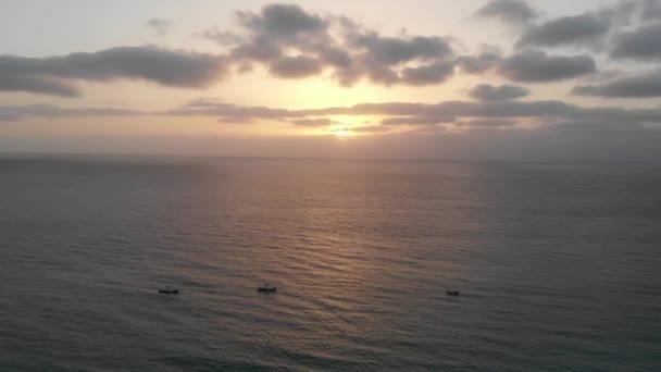 Beautiful Sunset Beautiful Beach Cape Verde Part Cloudy Night Showing — 图库视频影像