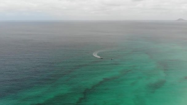 Aerial Drone Footage Beautiful Beach Coastline Cape Verde Capo Verde — Vídeos de Stock