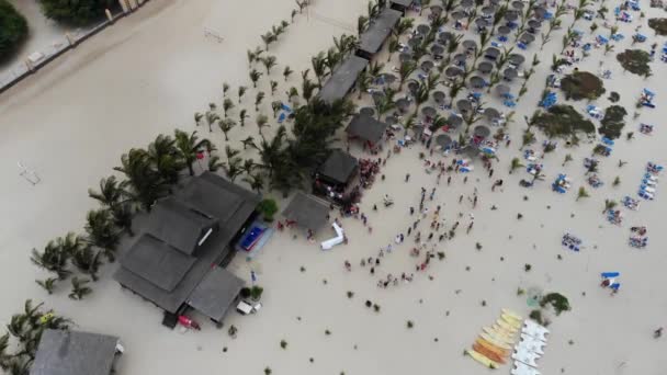 Aerial Footage Showing People Dancing Having Fun Beach Cape Verde — Vídeo de Stock