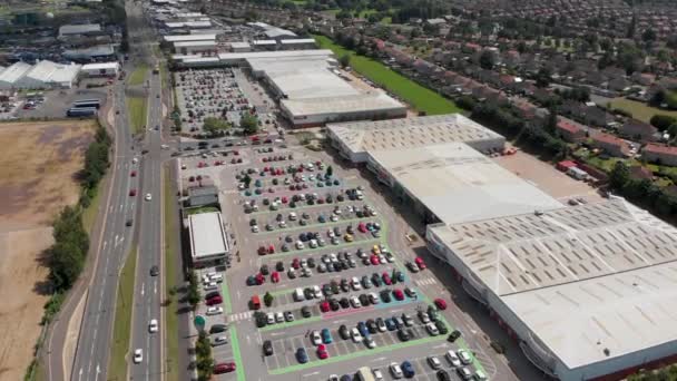 Aerial Footage Wheatley Shopping Centre Located Heart Doncaster Yorkshire Typical — Stock video