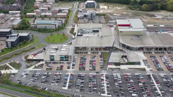 Leeds 19Th October 2019 Aerial Footage Shopping Centre Know Springs — Stockvideo