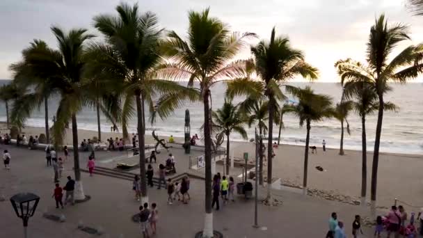 Footage Beautiful Beach Town Known Puerto Vallarta Mexico Showing Coastal — Stock Video