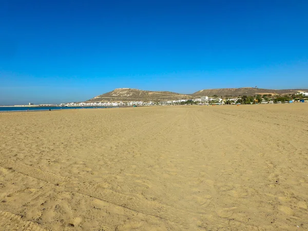 Beach Photo Taken Agadir Morocco Background You Can Can See — Foto Stock