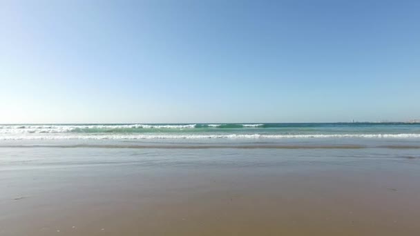Beautiful Footage Taken Morocco Beach Agadir Morocco Showing Beach Sand — Stock videók