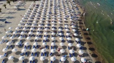 Bulgaristan 'ın Sunny Beach bölgesindeki güzel sahil şeridinin hava görüntüleri, insansız hava aracı ile çekildi..