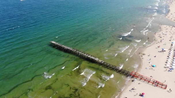 Aerial Footage Beautiful Coastline Bulgaria Area Sunny Beach Taken Drone — 图库视频影像