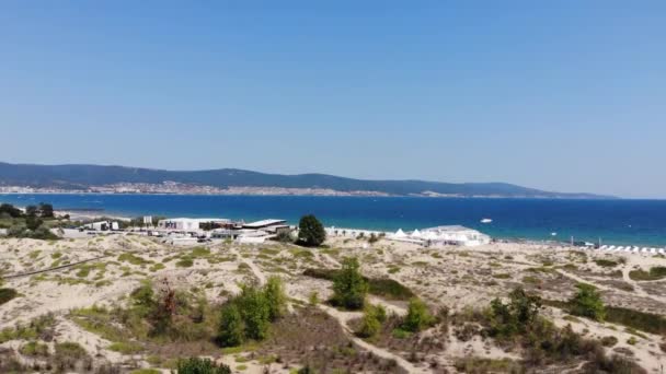 Images Aériennes Magnifique Littoral Bulgarie Dans Région Sunny Beach Prises — Video