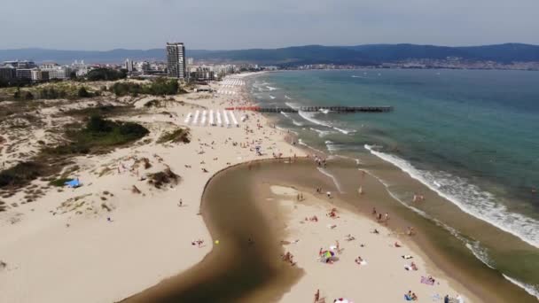 Images Aériennes Magnifique Littoral Bulgarie Dans Région Sunny Beach Prises — Video