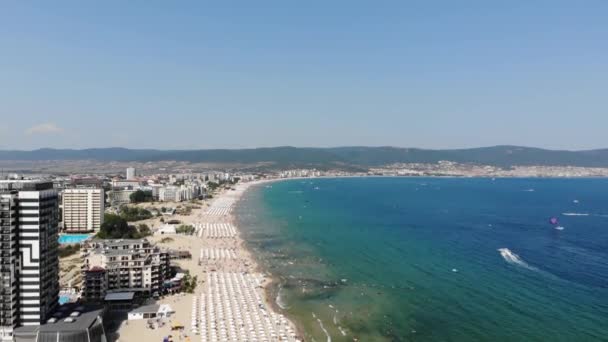 드론을 가지고 지역에 불가리아의 아름다운 해안선의 — 비디오