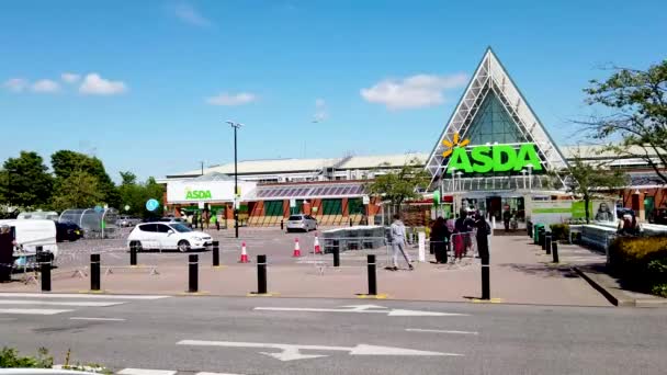 Leeds 21St May 2020 Time Lapse Footage People Queuing Pudsey — Wideo stockowe