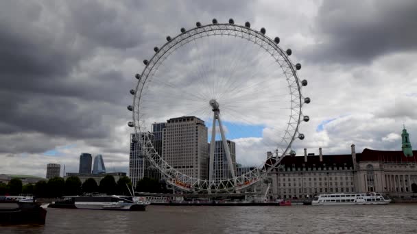 London 24Th July 2021 Capital London Showing Famous London Eye — Stock Video
